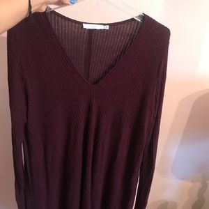 Soft maroon Lush knit dress
